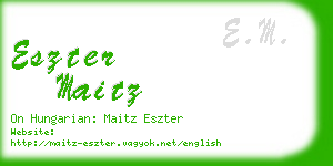 eszter maitz business card